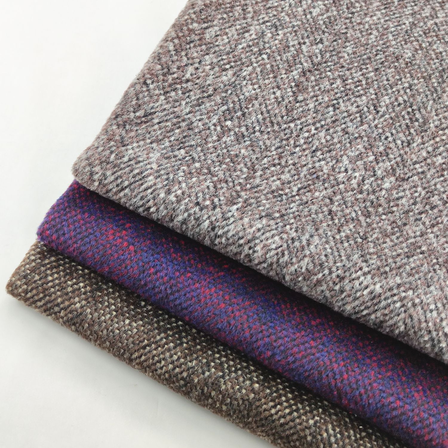 顺毛特种纱人字面料秋冬粗纺毛呢大衣鞋帽裤裙箱包毯子时尚绒布