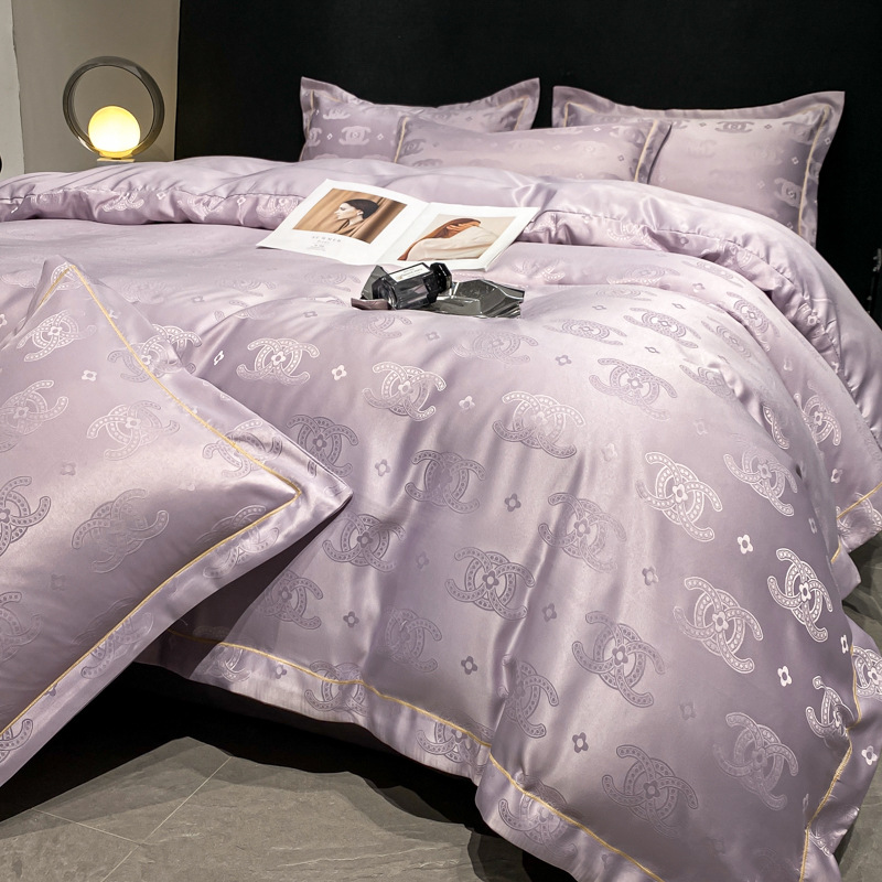 米春 富安娜欧式夏季款天丝四件套水洗真丝套件凉感纤维外贸礼品