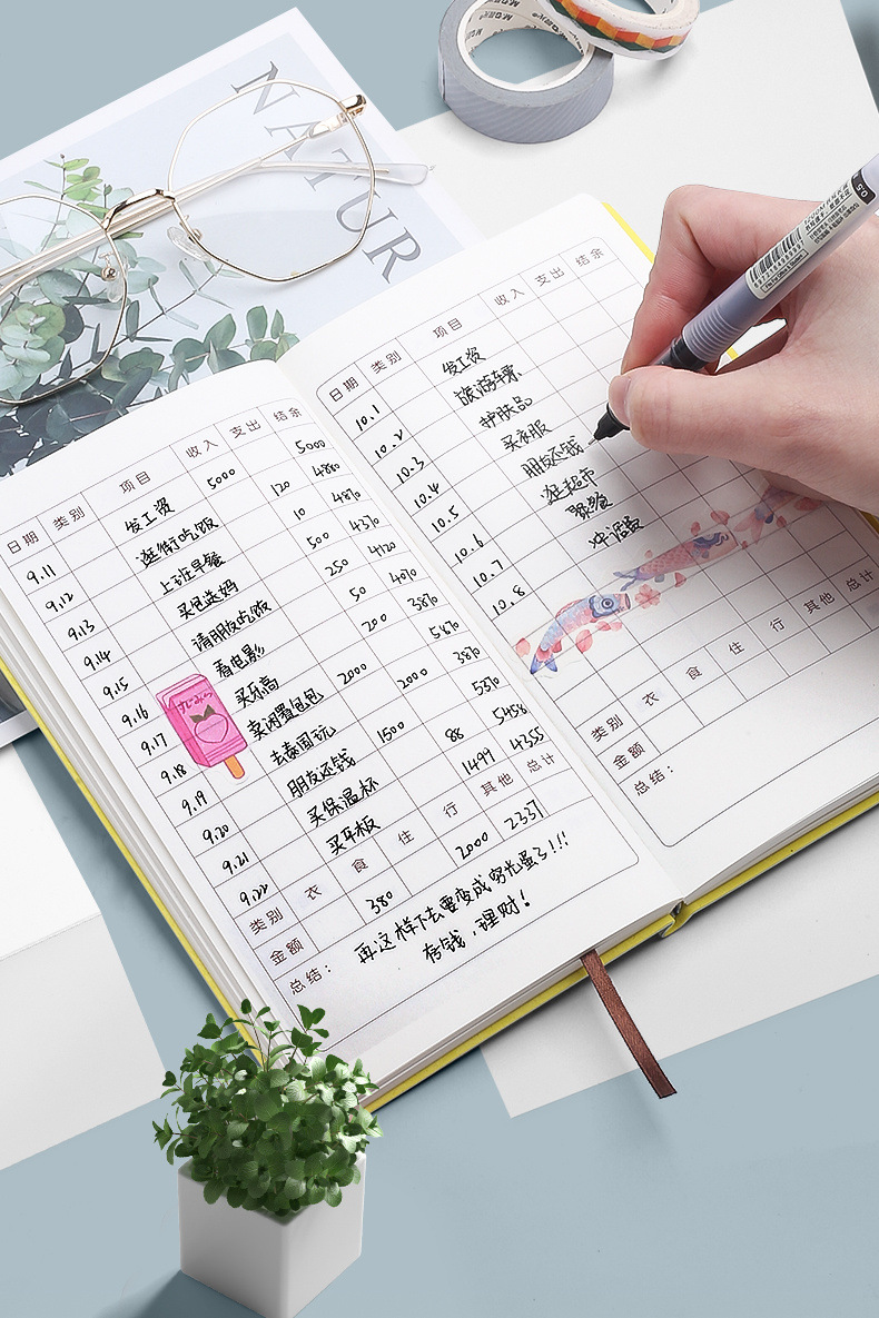 帐本现金日记账本手帐明细账家庭生活开支理财笔记本小随身家用收