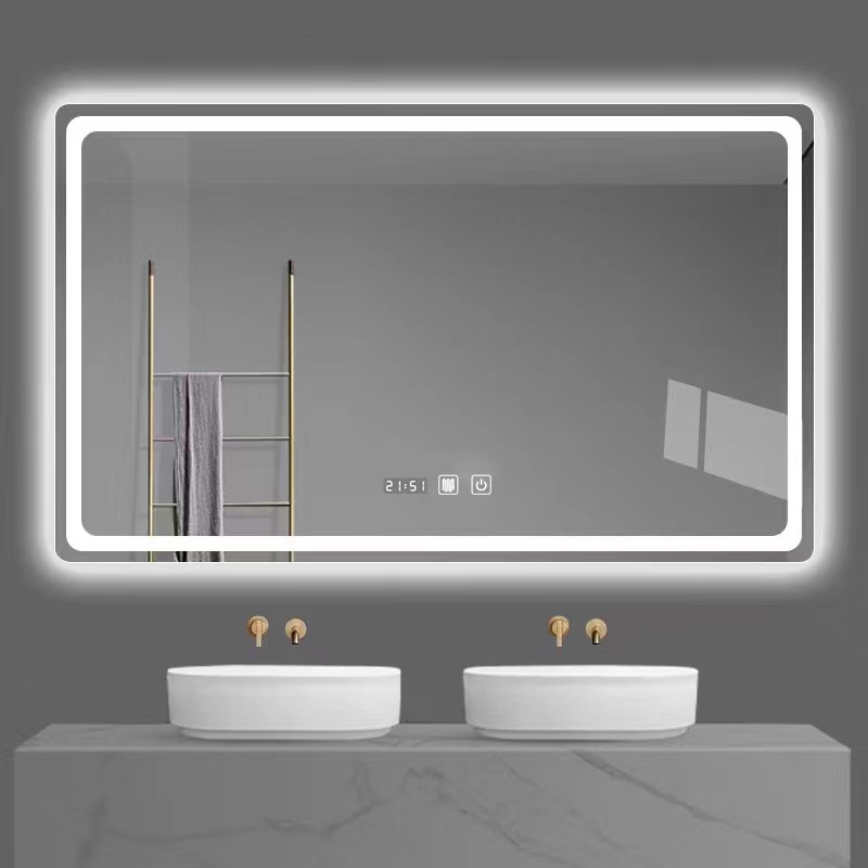 Customized Smart Bathroom Mirror Touch Anti-Fog Wall Hanging Smart Mirror Bathroom Self-Adhesive Punch-Free Bathroom Mirror Wholesale