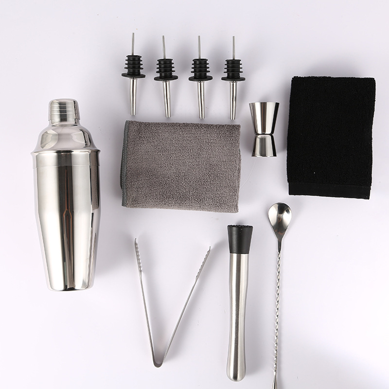 Shaker Set Bar Wine Mixer Set Cocktail Bartending Tool Stainless Steel Wine Set Wholesale