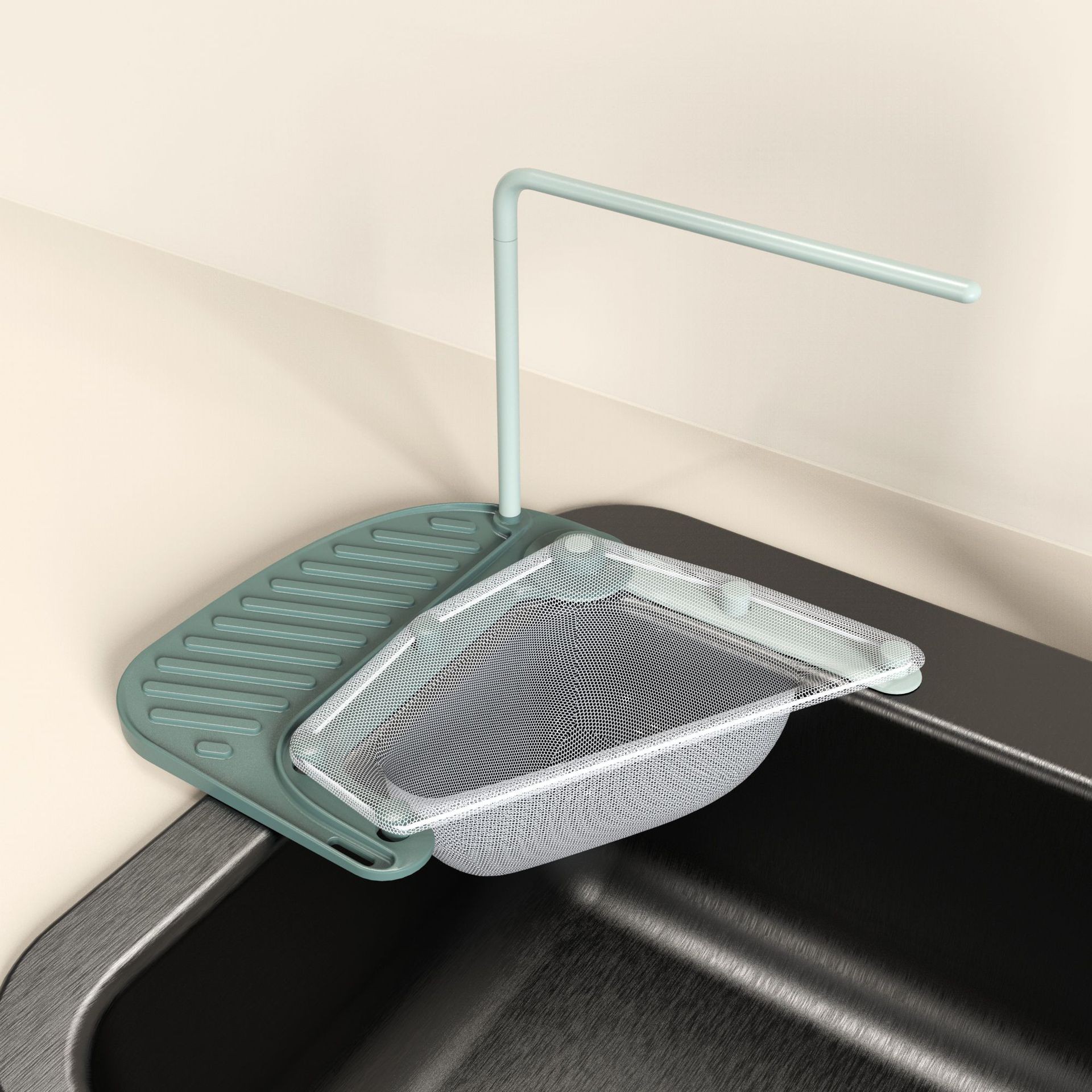 Kitchen Sink Draining Net Rack Household Disposable Kitchen Waste Filter Net Multifunctional Triangle Sink Storage Shelf