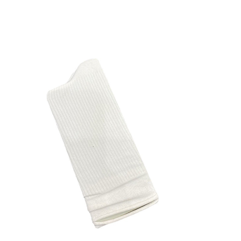 Large Silk Towel Sd2189 Super Soft Bunching Socks Tube Socks Thin European Goods Socks Solid Color Vertical Stripes Color Trendy Socks Calf Socks