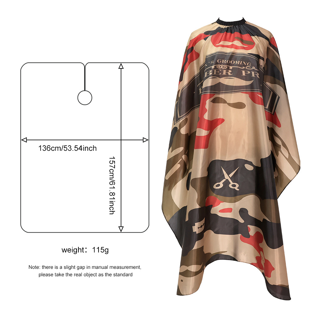 外贸热销款迷彩理发围布沙龙 围巾发廊工具烫染披肩围裙跨境现货