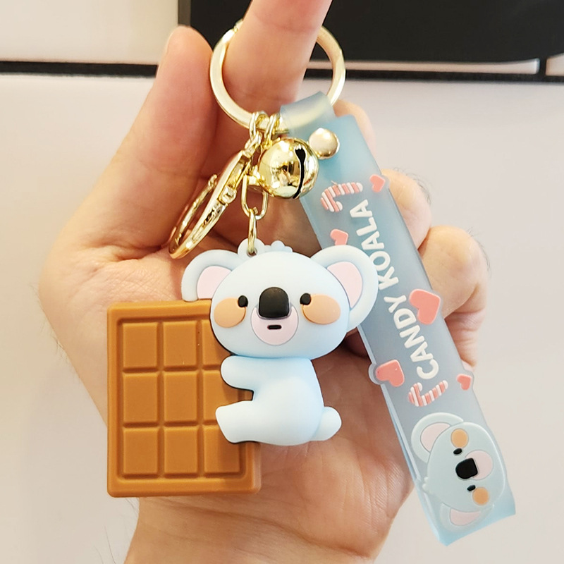 Creative Candy Koala Keychain Girls Exquisite Keychain Cute Schoolbag Small Ornament Hanging Decor Doll Key Chain