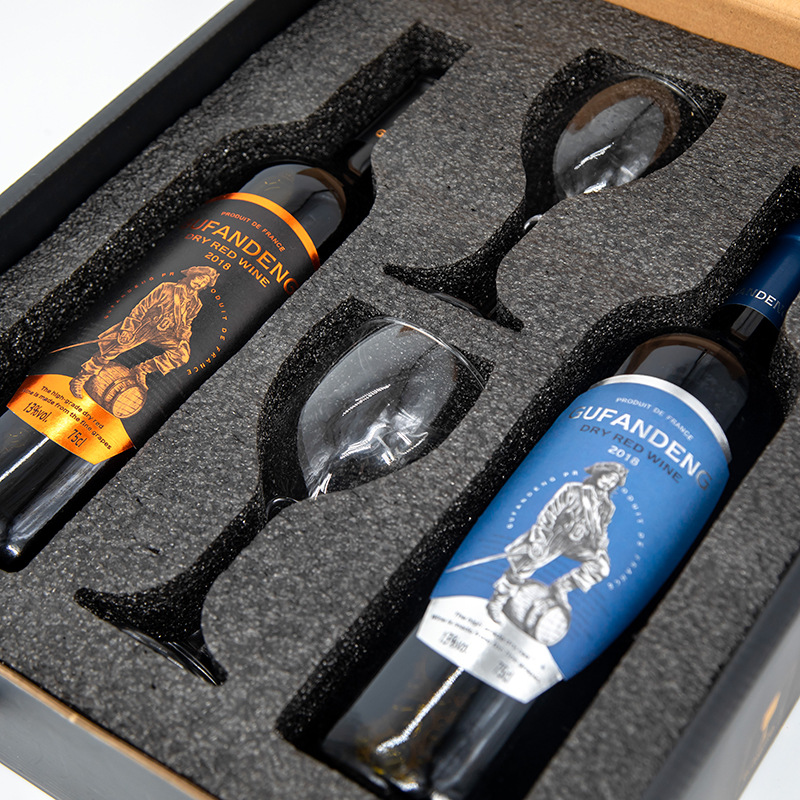 鹏辉红酒批发古梵登镖士干红葡萄酒750ml红酒礼盒装双支2瓶装13度