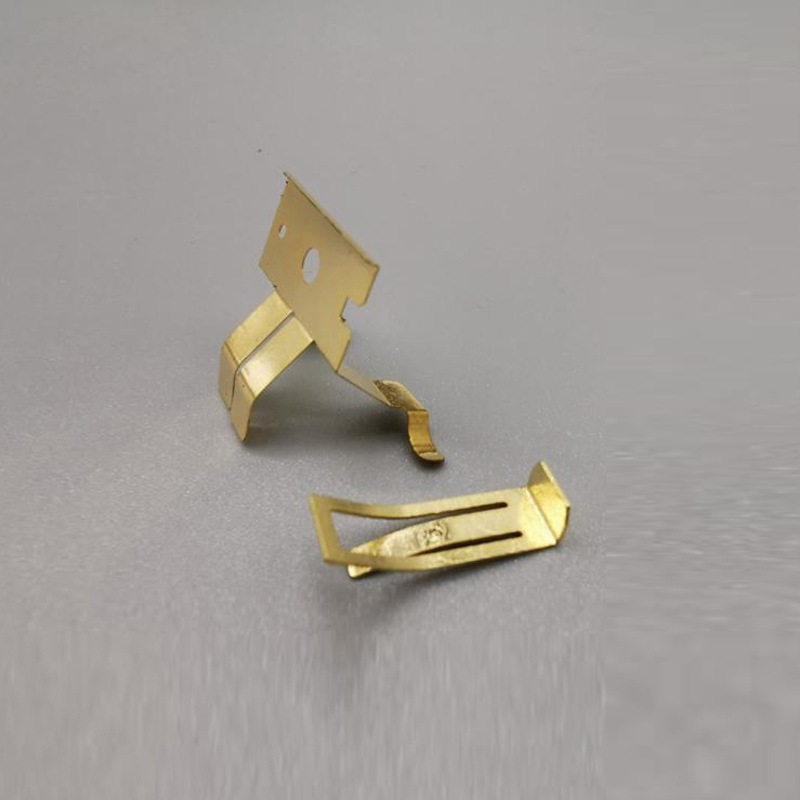 五金冲压配件插座弹片接触铜片铜片定制耐磨铜导轨件冲压加工定制