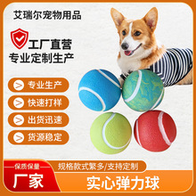 狗狗玩具弹力网球 大中小型犬啃咬耐咬玩具 橡胶训练球宠物用品