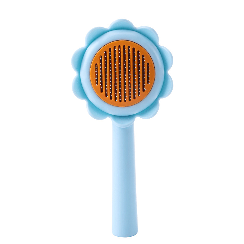 New Sunflower Sunflower Pet Hair Removal Knot Comb One-Click Hair Removal Dog Comb Cat Hair Removal Comb