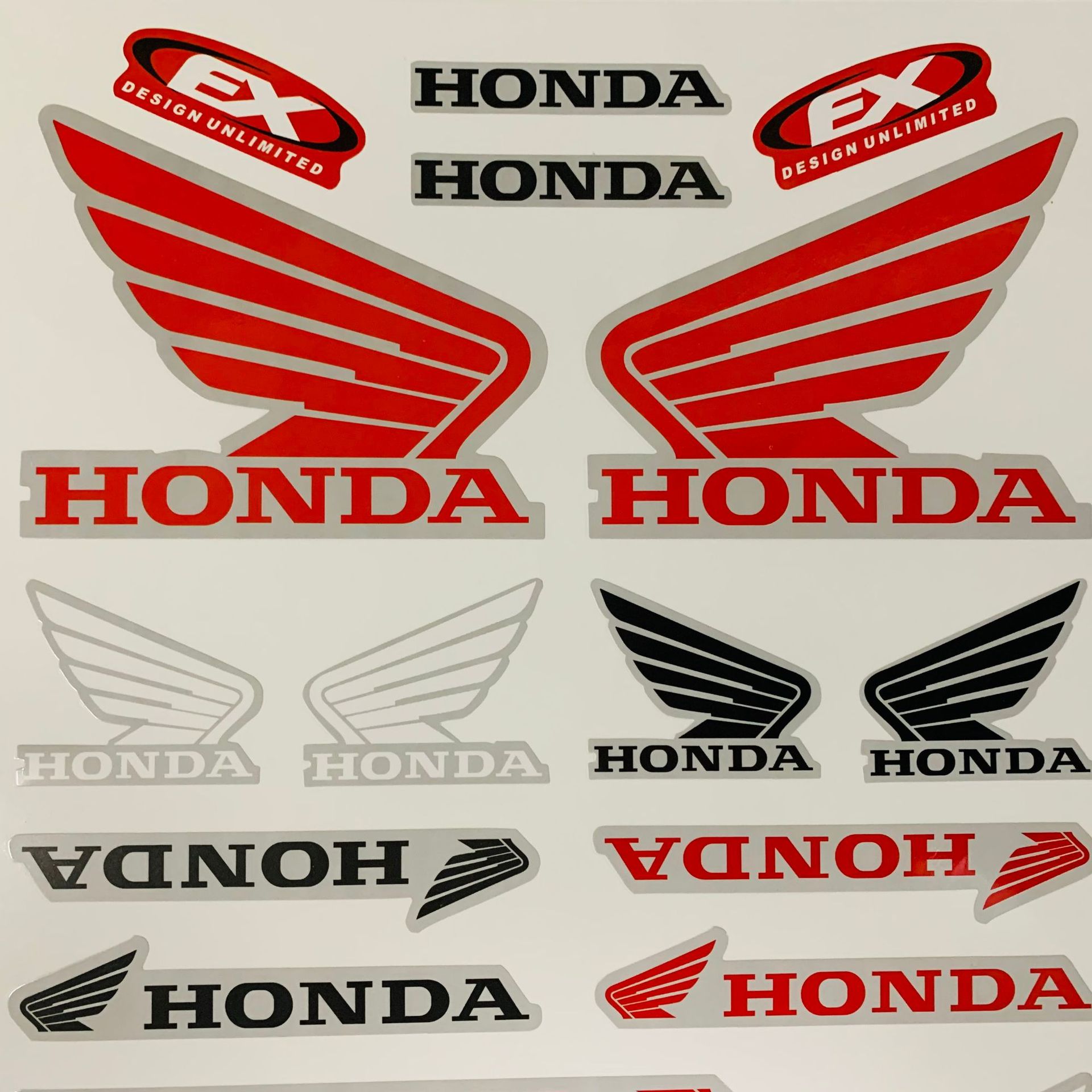 适用本田摩托车汽车改装贴纸防水耐高温个性honda标志车贴车身贴