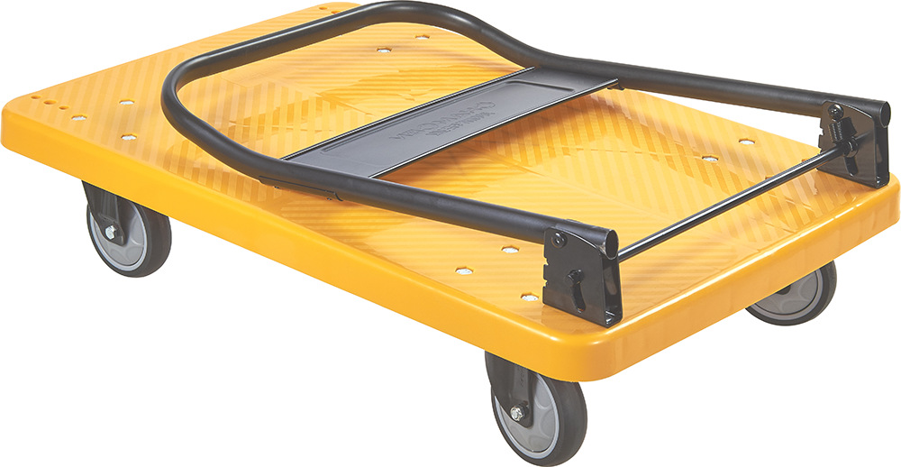 常成【手推车】塑料静音拖车平板车