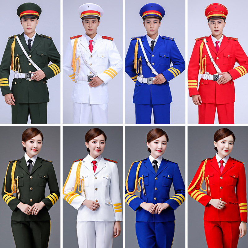 大合唱演出服装国旗班服装学生升旗仪式国旗护卫队礼服护旗手服