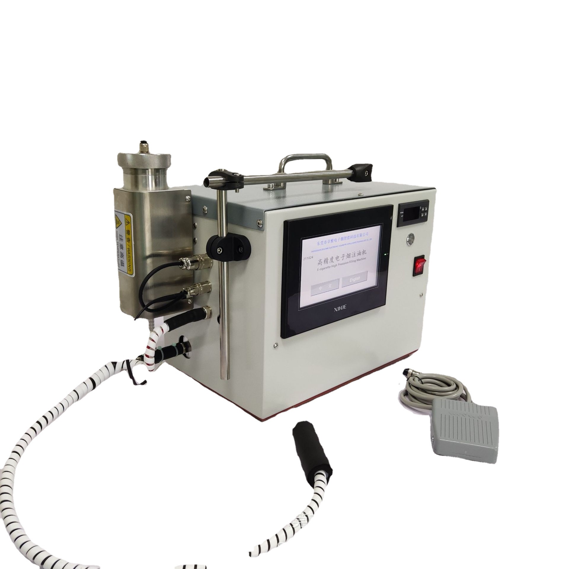 新款单头加热出口手动注油机精准定量运行稳定