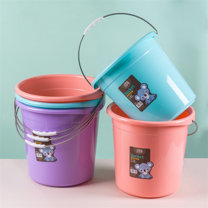加厚大容量水桶学生宿舍大号家用提手储水洗衣洗澡洗车桶塑料圆桶
