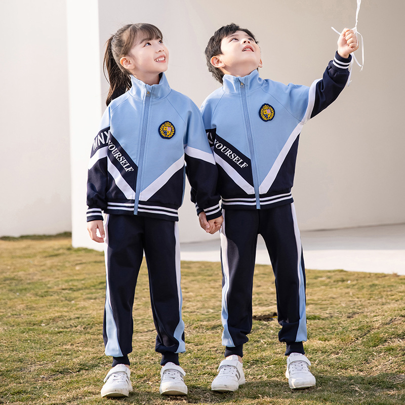 幼儿园园服春秋三件套装小学生校服夏季儿童班服运动服英伦学院风