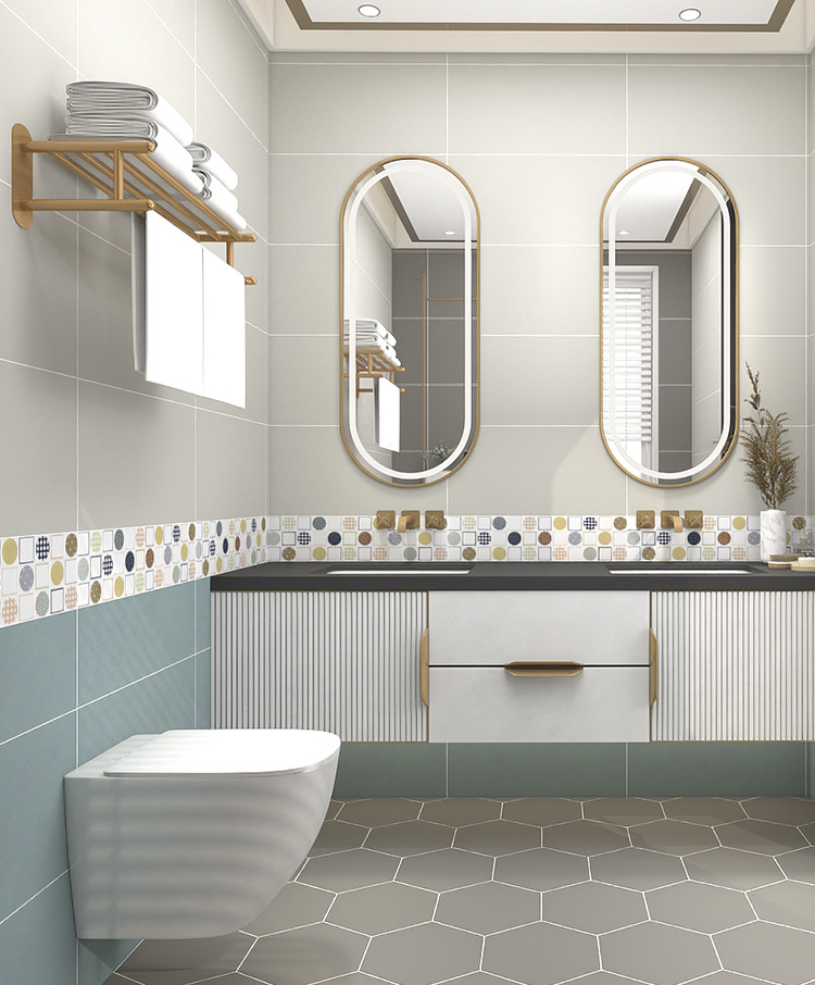 卫生间墙砖300×600彩色内墙瓷砖浴室黄蓝粉纯色马卡龙柔光墙面砖