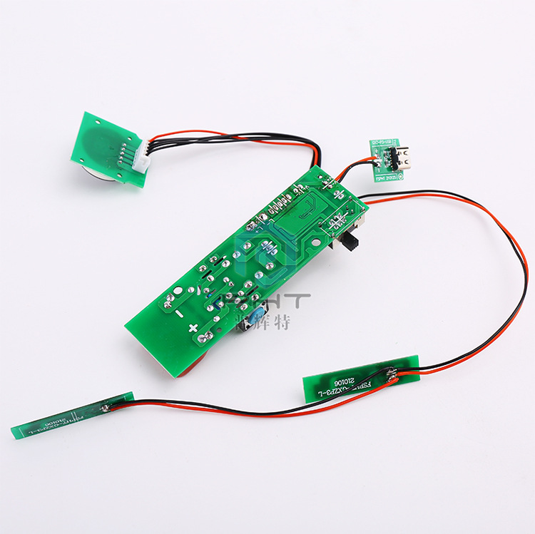 直供四格电量显示电蚊拍线路板 定制双开关带紫光诱蚊功能电路板