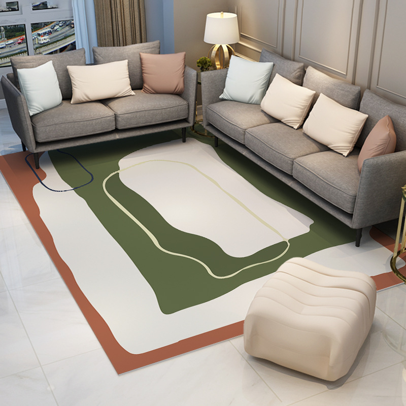 厂家定制客厅卧室家用地毯日式耐脏入门脚垫水晶绒简约风茶几地垫