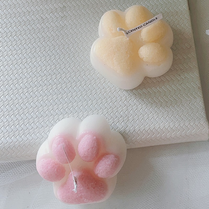 Cat's Paw Candle Cute Cartoon Pink Cat Palm Shape Creative Gifts Gifts Candle Aromatherapy Candle