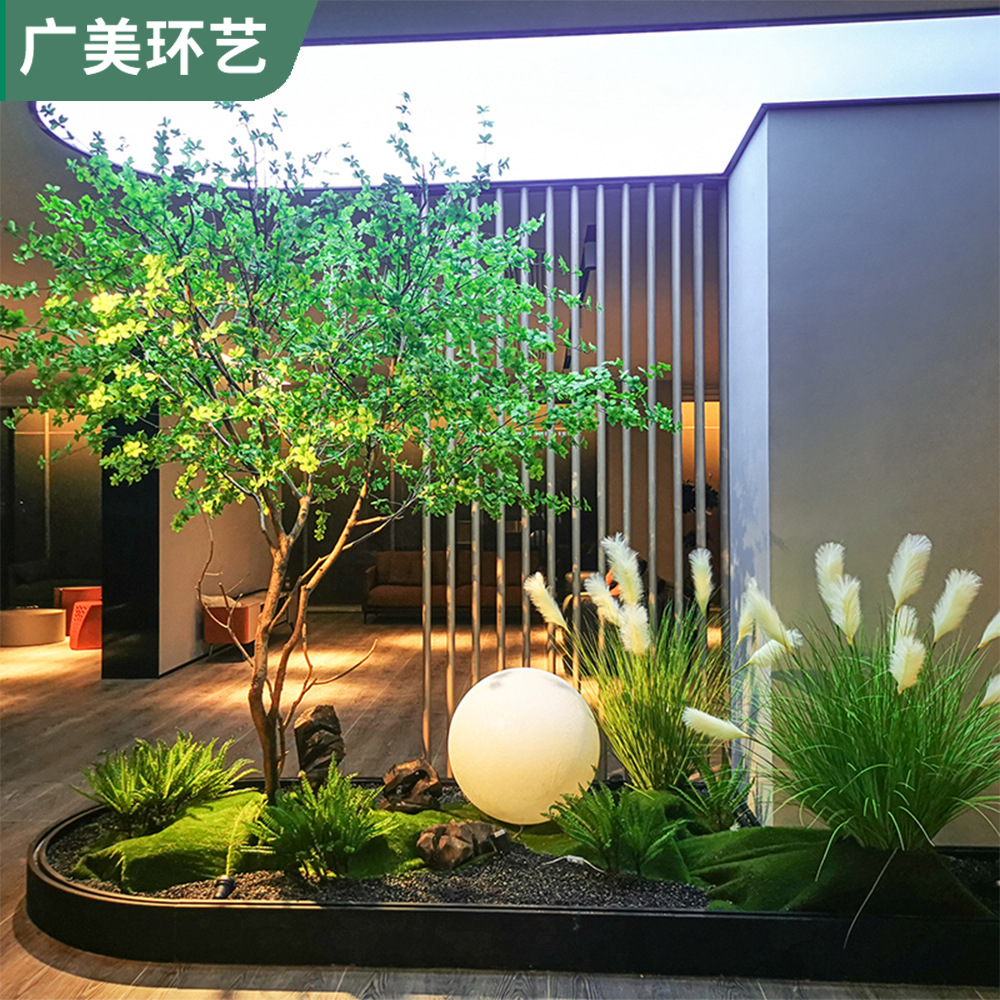 仿真吊钟树景观室内外北欧风摆件橱窗装饰马醉木大型绿植造景组合