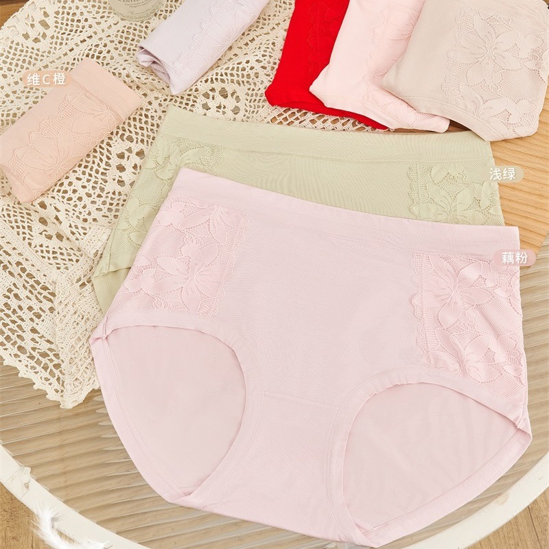 菲姿爱中大码内裤女亲肤贴身舒适2024时尚潮流印花女士三角裤
