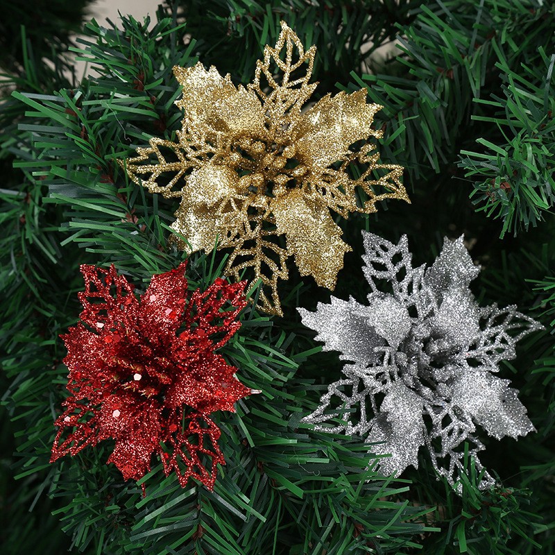 Hollow Christmas Flower Multi-Color Optional Office Furniture Accessories Pendant Christmas Decorations Christmas Tree Accessories