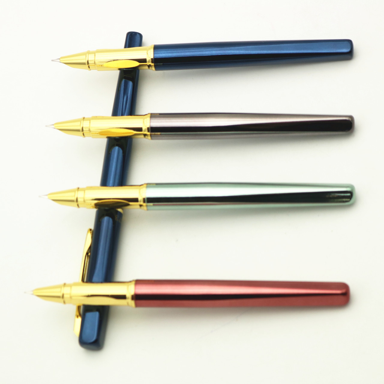 批发烂笔头8073型流光彩小尖硬笔书法钢笔抽墨两用钢笔用3.4口径