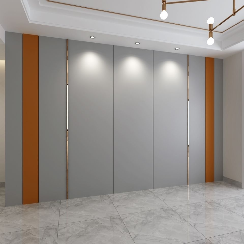 现代卧室床头背景墙硬包护墙板沙发电视墙装饰金属条硬包