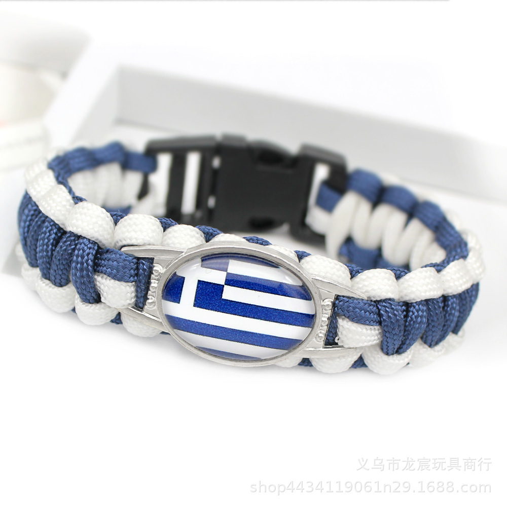 Peru National Flag National Flag Bracelet National Flag Parachute Cord Woven Bracelet Outdoor Life-Saving Bangle Bracelet