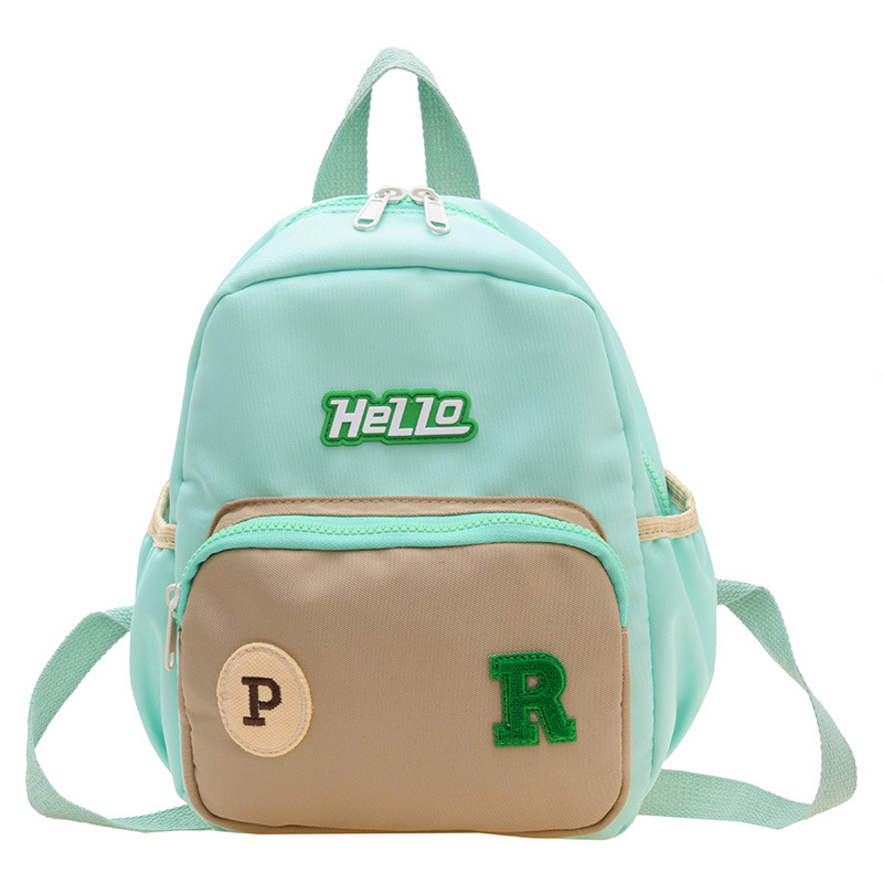 2023 Summer New Children's Bags Fashion Letter Oxford Cloth Backpack Kindergarten Baby School Season Schoolbag