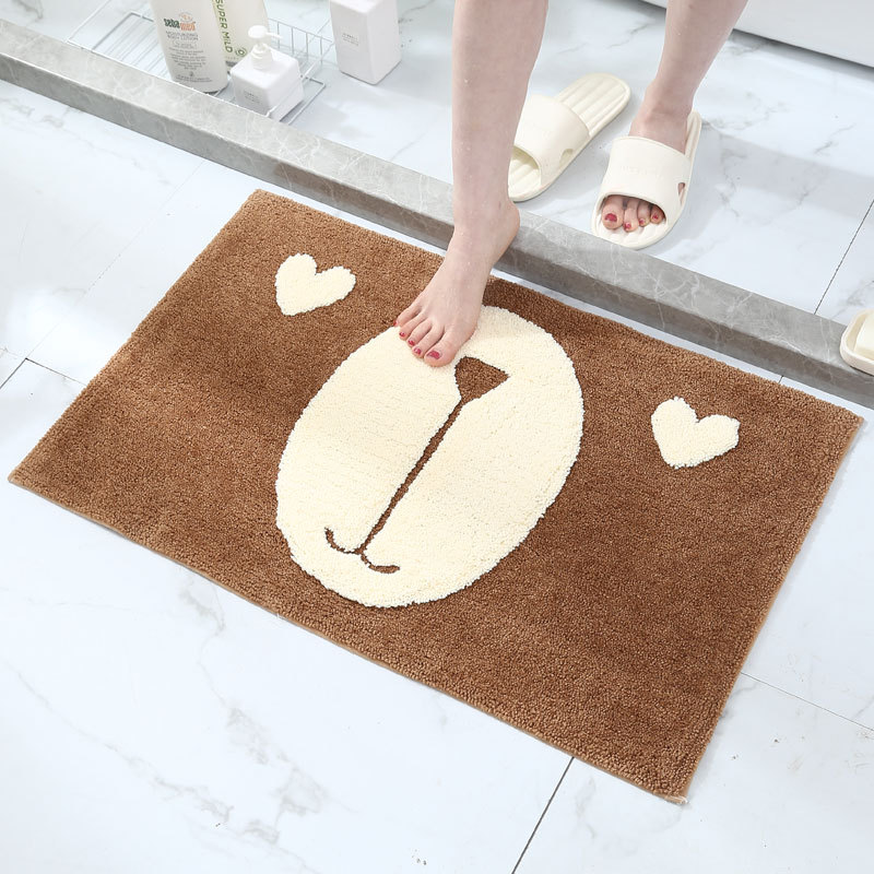 Cartoon Bathroom Bathroom Absorbent Non-Slip Floor Mat Bedroom Carpet Cute Bathroom Entrance Mat