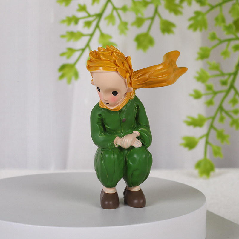 Little Prince Rose Hand-Made Cake Office Decoration Resin Crafts Decorations Photo Shooting Decoration Blind Box Wholesale