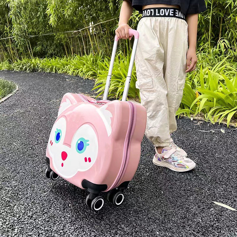 2024 New Melody Children's Trolley Case Printed Logo Large Capacity Universal Wheel Luggage Cartoon Suitcase