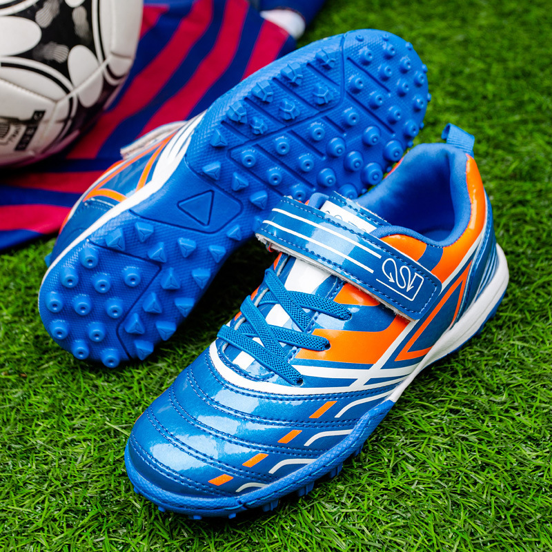 2021秋季新款儿童足球鞋男童女童碎钉中小学生比赛训练鞋魔术贴鞋
