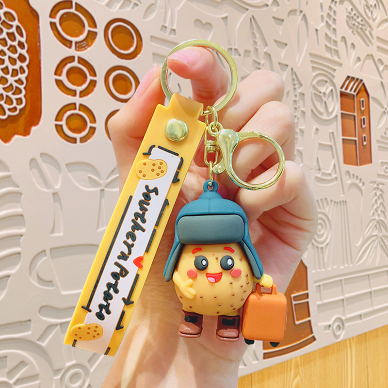 Trending Cartoon South Small Potatoes Backpack Doll Key Ring Pendants Wholesale Small Commodity Keychain Pendants