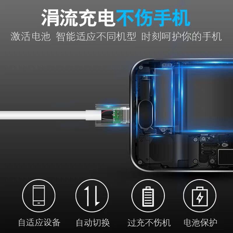 Applicable to Android 1 M Line Micro USB Mobile Phone Charging Data Cable PVC Injection Molding 4 Core over 2A Fast Charge Line
