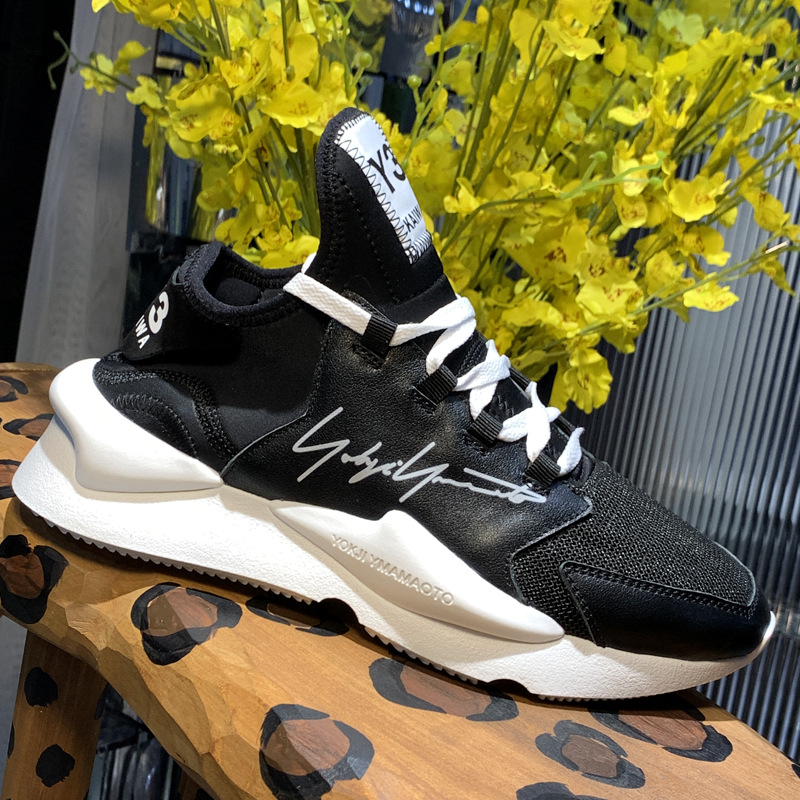 夏季y3kaiwa艺术签名男鞋透气网面运动鞋ins黑武士山本耀司老爹鞋