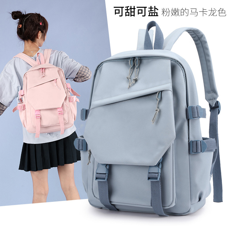 ins schoolbag female Japanese retro graffiti color backpacks Korean junior/senior high school backpack small fresh art bag 3 full figure
