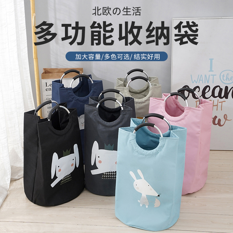 Multi-Functional Storage Basket Dirty Clothes Storage Bedroom Multi-Color with Handle Multi-Functional Canvas Storage Basket Storage Basket Wholesale