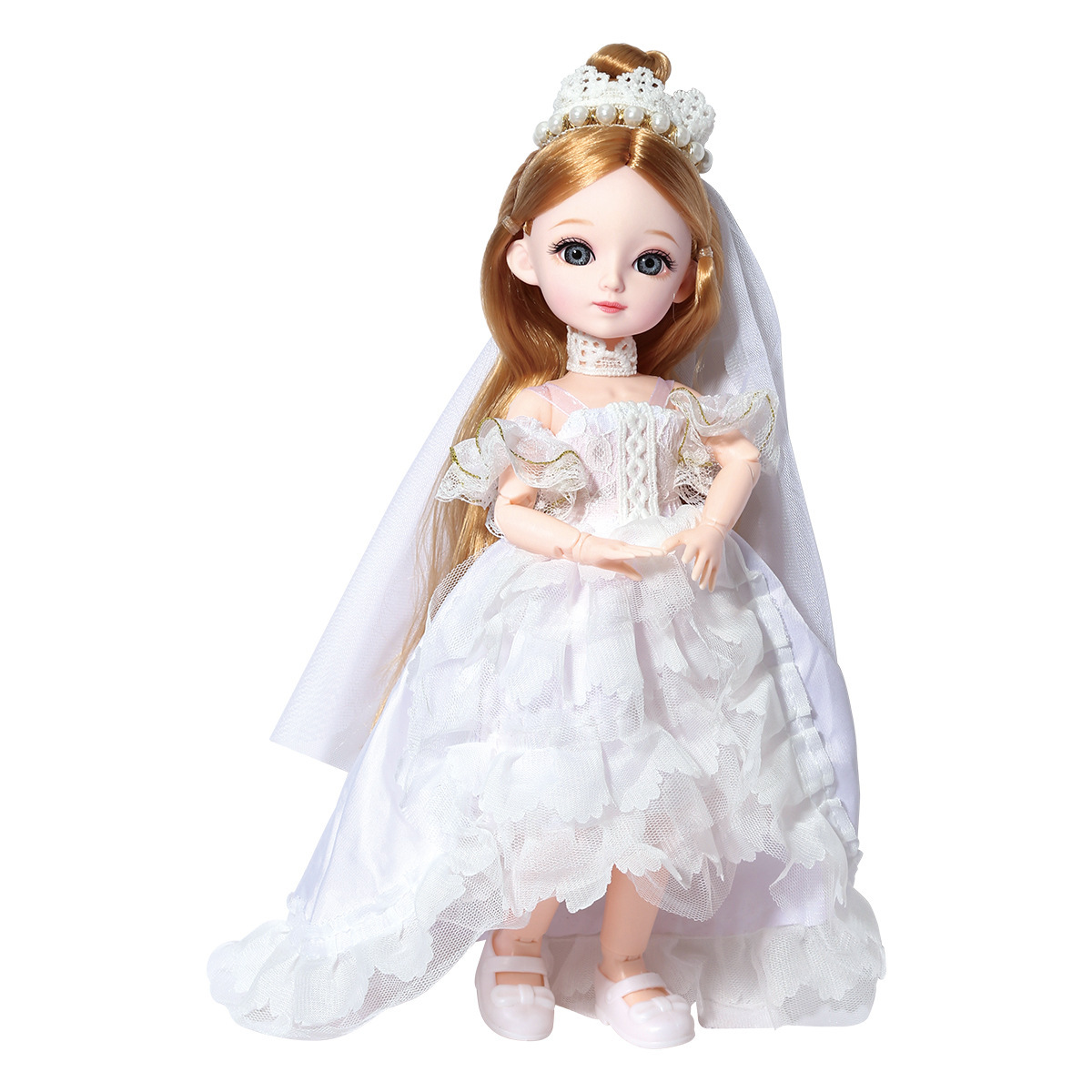 益贝恩31cm婚纱娃娃12寸bjd6分洋娃娃人偶赠品礼物盒儿童女孩玩具