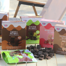 韩国进口BR巴斯罗缤巧克力慕斯草莓绿茶味冰淇淋威化饼干零食100g
