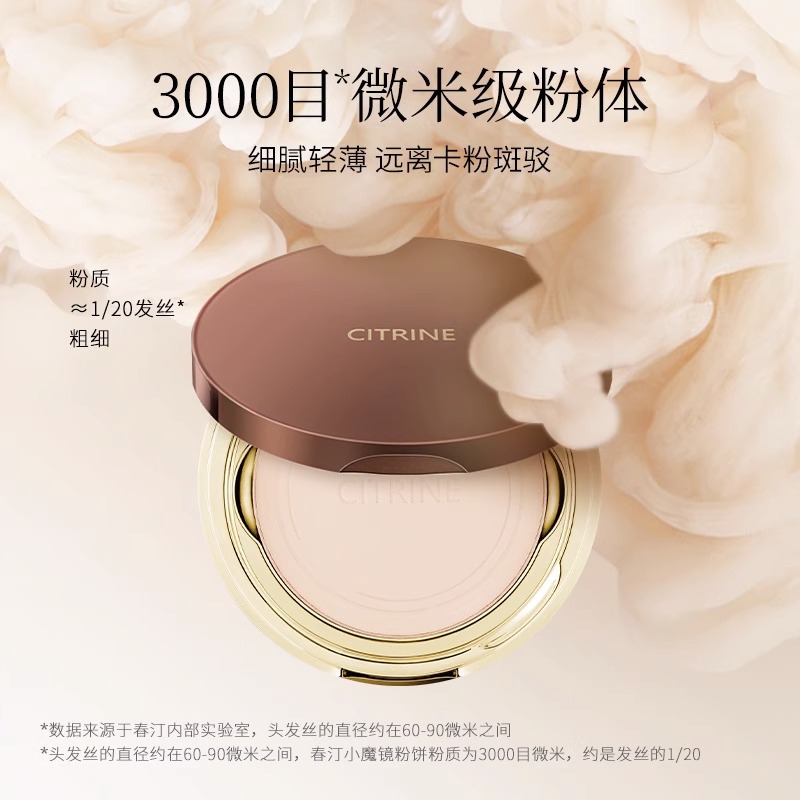 Chunting Powder Small Magic Mirror Loose Power Finishing Makeup Not Easy to Wear Makeup Velvet Mist White 01 Natural Cheap Female Dry Leather