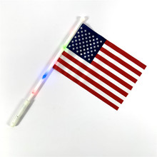 供应旗杆发光旗美国发光国旗世界各国国旗可以配5灯3色闪光棒旗帜