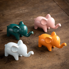 创意小象摆件可爱小动物陶瓷工艺品家居客厅桌面置物架小装饰摆设