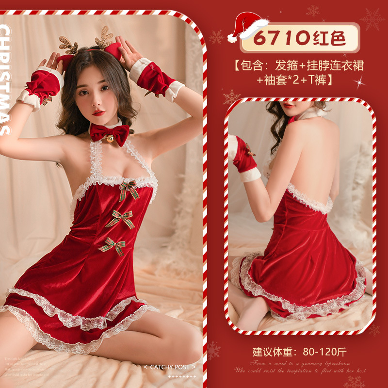 Fee Et Moi Christmas Tube Top Bare Back Suit with Sexy Underwear Senior Uniform Sex Clothing Secondary Yuan