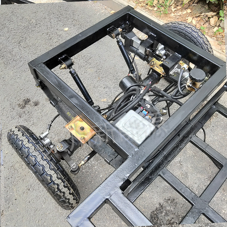 厂家直供高速阿克曼转向轮式底盘室外搬运机器人无人驾驶车底盘