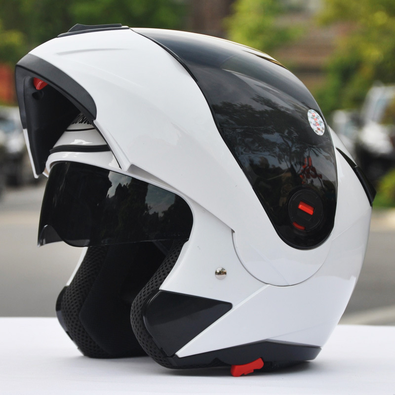 摩托车双镜片头盔帽揭面盔男士电动车全盔半盔四季全覆式瑕疵