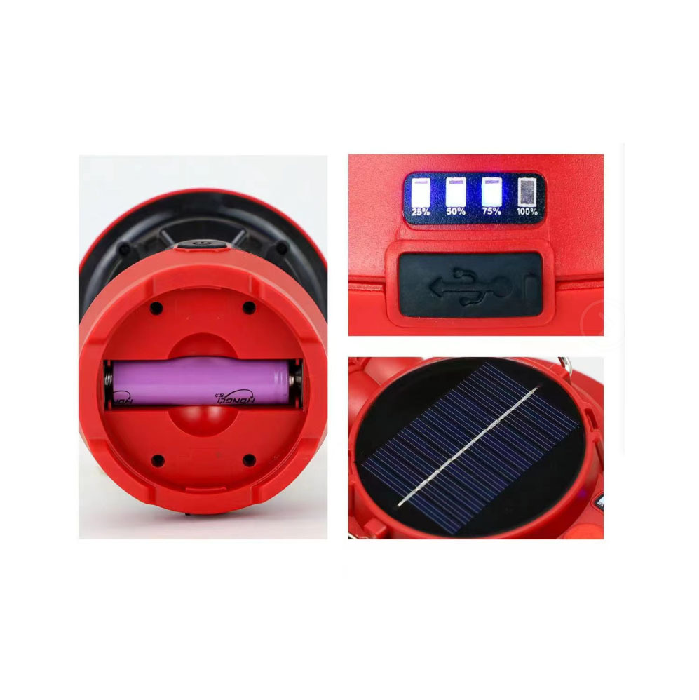 Outdoor Solar Rechargeable Battery Tungsten Wire Led Light for Camping Flashlight Type-C Portable Rechargeable Light Dew