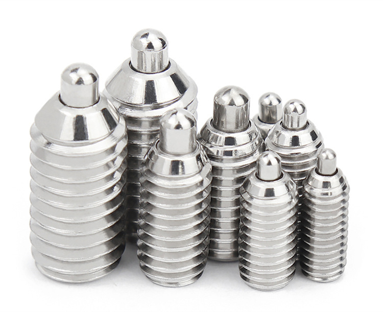 弹簧柱塞定位销带弹簧螺丝非标螺丝定做 柱塞定位螺丝 弹簧柱塞