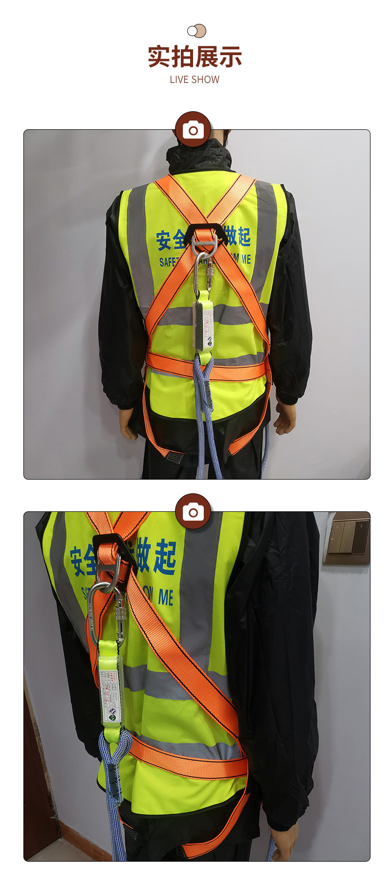 批发供应 双大钩欧标安全带 缓冲高空安全带 安全防护用品